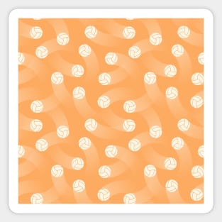 Volleyball balls on orange background Sticker